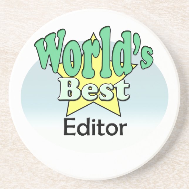 Der beste Redakteur der Welt Getränkeuntersetzer (Vorne)