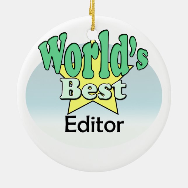 Der beste Redakteur der Welt Keramik Ornament (Hinten)