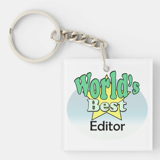Der beste Redakteur der Welt Schlüsselanhänger (Vorderseite)