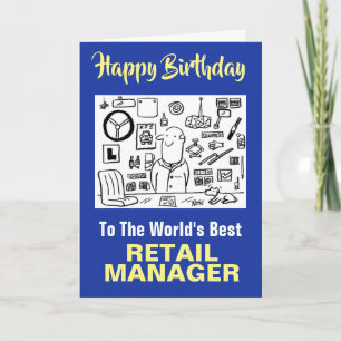 Der beste Retail-Manager der Welt - Happy Birthday Karte