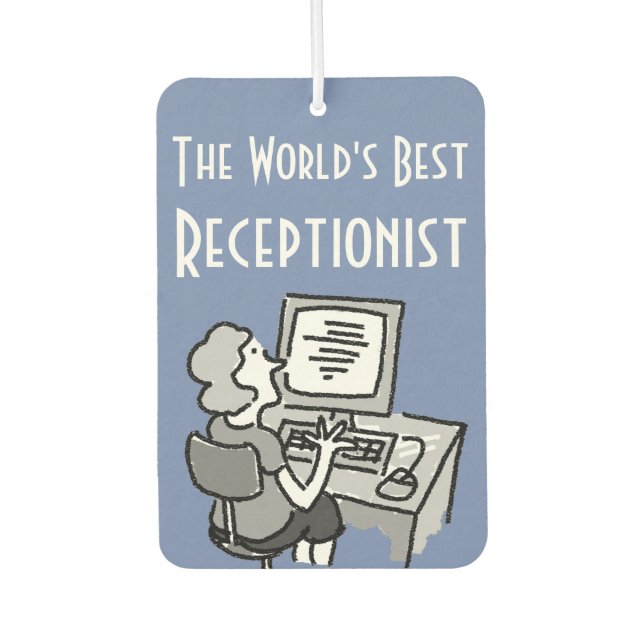 Der beste Rezeptionist der Welt Autolufterfrischer (Vorderseite)