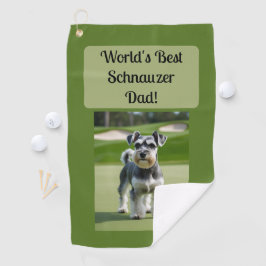 Der beste Schnauzer-Vater der Welt! Golfhandtuch