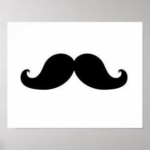 DER BESTE SCHWARZE MUSTACHE POSTER