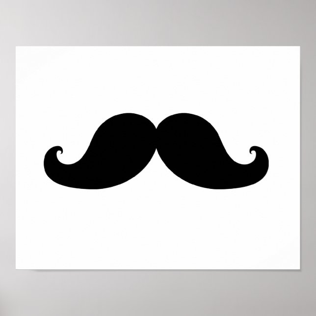 DER BESTE SCHWARZE MUSTACHE POSTER (Vorne)