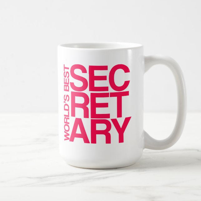 Der beste Sekretär Coffee Mug der Welt Kaffeetasse (Rechts)