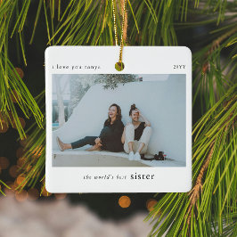 Der beste Sister-Foto der personalisierten Welt Keramikornament