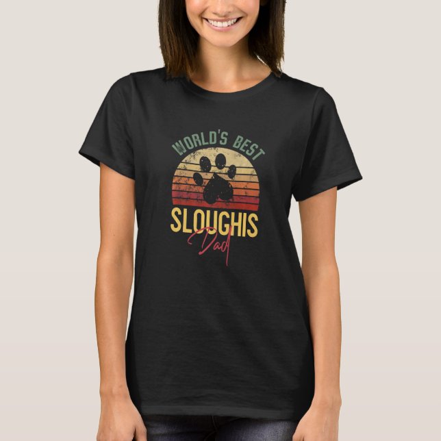 Der beste Sloughis-Vater der Welt, Sloughis Vater T-Shirt (Vorderseite)