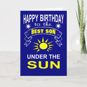 Der beste Sohn unter der Sonne Geburtstag Karte