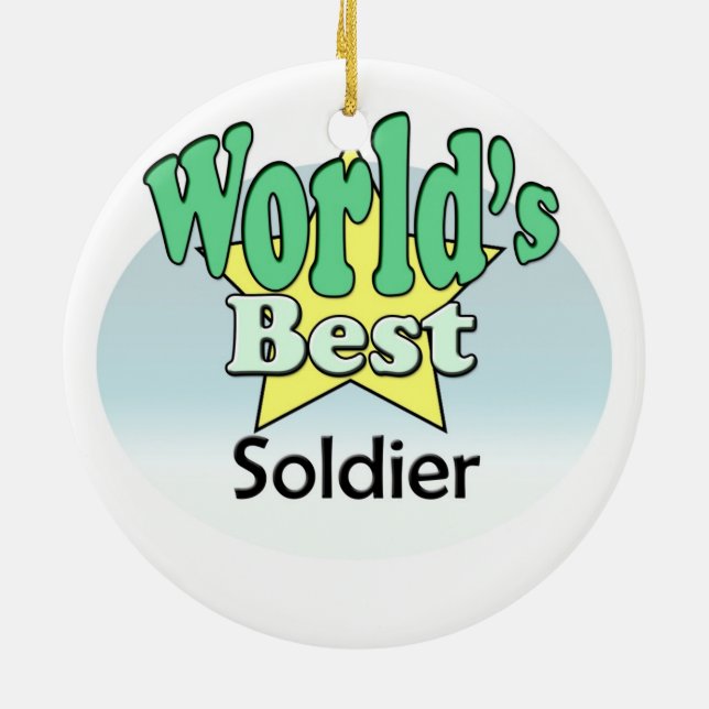 Der beste Soldat der Welt Keramikornament (Hinten)