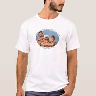 Der beste Stepdad des Jahres Kinder nennen Oval Fo T-Shirt