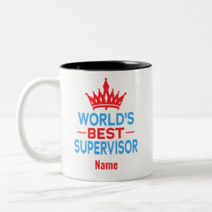 Der beste Supervisor der Welt, Individuelle Name Zweifarbige Tasse
