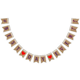 Der beste Tag aller Zeiten auf Burlap und Lace Loo Wimpelkette