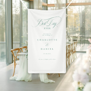 DER BESTE TAG JE! Elegantes Hochzeitsbanner Banner