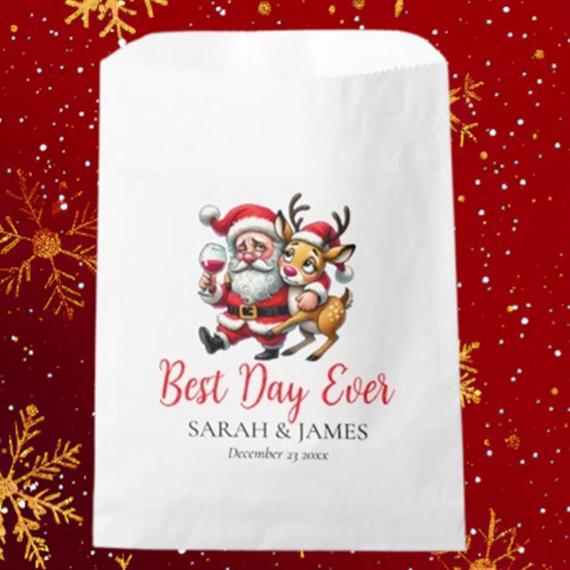 Der beste Tag je frohe Weihnachtsgrüße Weihnachten Geschenktütchen (Spread joy this holiday season with Brett Designs' "Best Day Ever" Merry Christmas greetings  )