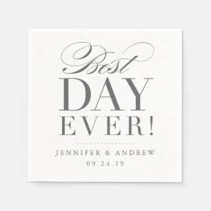 Der beste Tag je Hochzeit Napkin Serviette