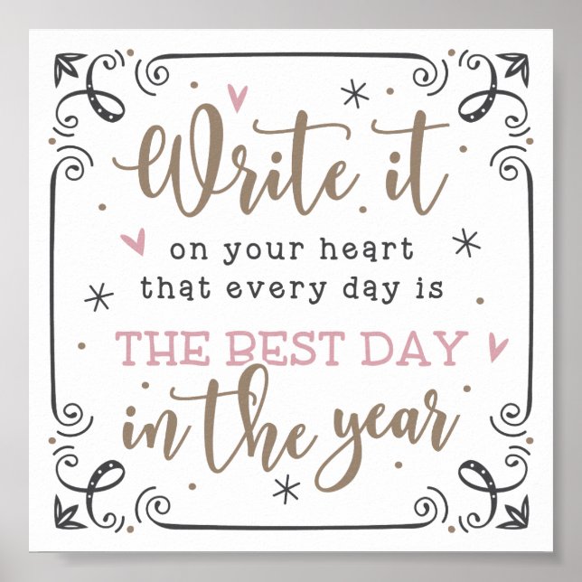 Der beste Tag Poster (Vorne)