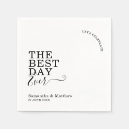 Der beste Tag überhaupt Moderne Boho-Hochzeit  Serviette