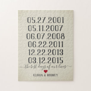 Der beste Tag unseres Lebens, besondere Daten Vint Puzzle