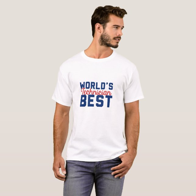 Der beste Techniker der Welt T-Shirt (Vorne ganz)