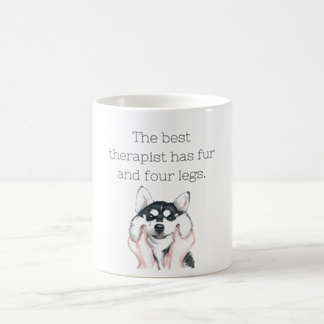 Der beste Therapeut hat eine Tasse mit vier Beinen (Mittel)