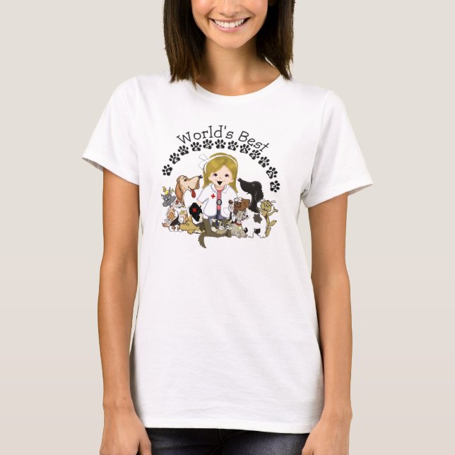 Der beste Tierarzt der Welt - weibliches blondes T-Shirt (Vorderseite)