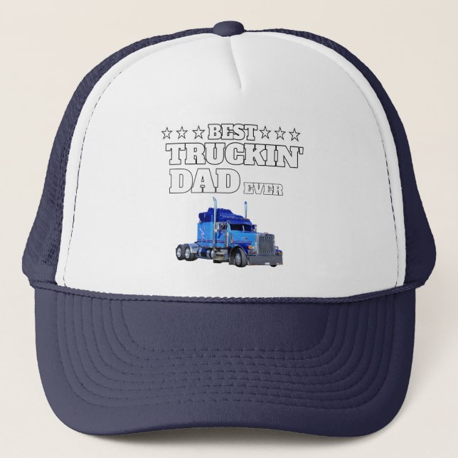 Der beste Trucking-Papa je Truckerkappe (Vorderseite)
