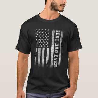 Der beste Vater aller Fahnen Amerikanischer Funny  T-Shirt