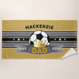 Der beste Vater aller Imitate Gold FOOTBALL Sport Strandtuch