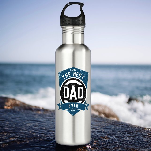 Der beste Vater aller Zeiten - ein Geschenk des Va Edelstahlflasche (Von Creator hochgeladen)