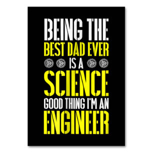 Der beste Vater aller Zeiten ist ein Science Engin Tischnummer