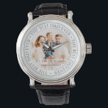Der beste Vater aller Zeiten - Klassisches Foto Armbanduhr<br><div class="desc">Dieses einfache und klassische Design besteht aus Serifentypografie und fügt ein benutzerdefiniertes Foto hinzu. "Der beste Vater aller Zeiten" umkreist das Foto deines Vaters,  Vaters,  Papas etc.</div>
