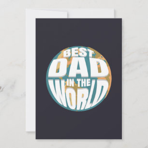 Der beste Vater am Weltvatertag Einfach Vintag Feiertagskarte