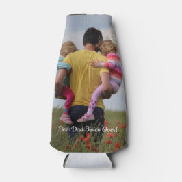 Der beste Vater benutzerdefinierte Zwillinge Foto  Flaschenkühler