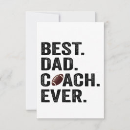 Der beste Vater Coach je Vatertag Fußball Geschenk Dankeskarte