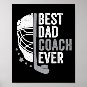 Der beste Vater-Coach je Vatertag Hockey Poster