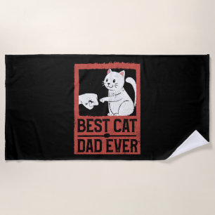 Der beste Vater der Katze je Katze Daddy Purr Love Strandtuch