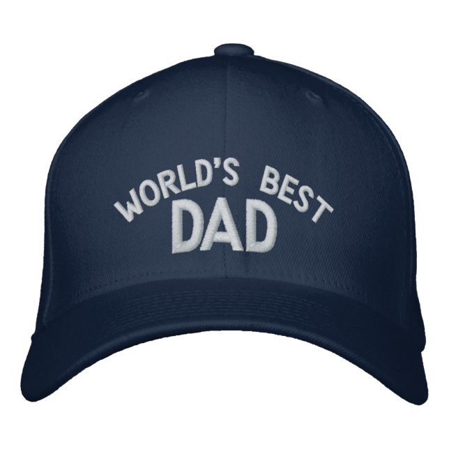 Der beste Vater der Welt, bestickt Bestickte Kappe (Vorderseite)