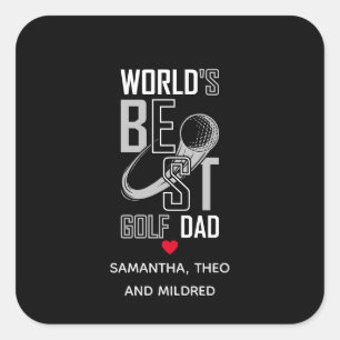 Der beste Vater der Welt Geschenke aus schwarzem Quadratischer Aufkleber