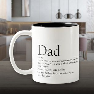 Der beste Vater der Welt je Daddy Father Definitio Zweifarbige Tasse