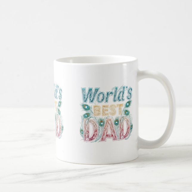 Der beste Vater der Welt - Klassische Tasse mit 11 (Rechts)