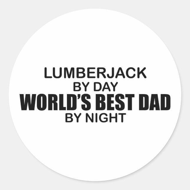 Der beste Vater der Welt - Lumberjack Runder Aufkleber (Vorderseite)