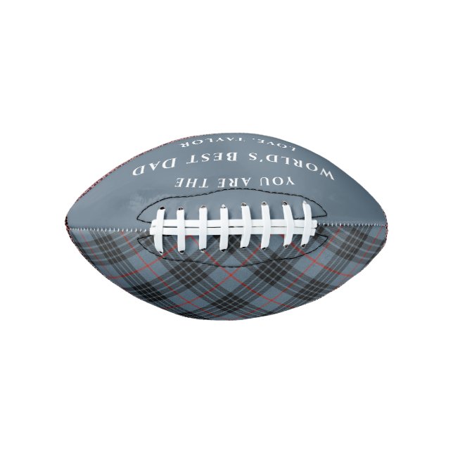Der beste Vater der Welt MacKay Tartan Kariert Football (Vorderseite)