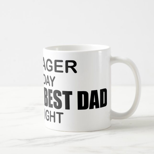 Der beste Vater der Welt - Manager Tasse (Rechts)