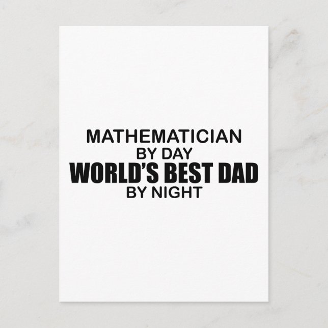 Der beste Vater der Welt - Mathematiker Postkarte (Vorderseite)