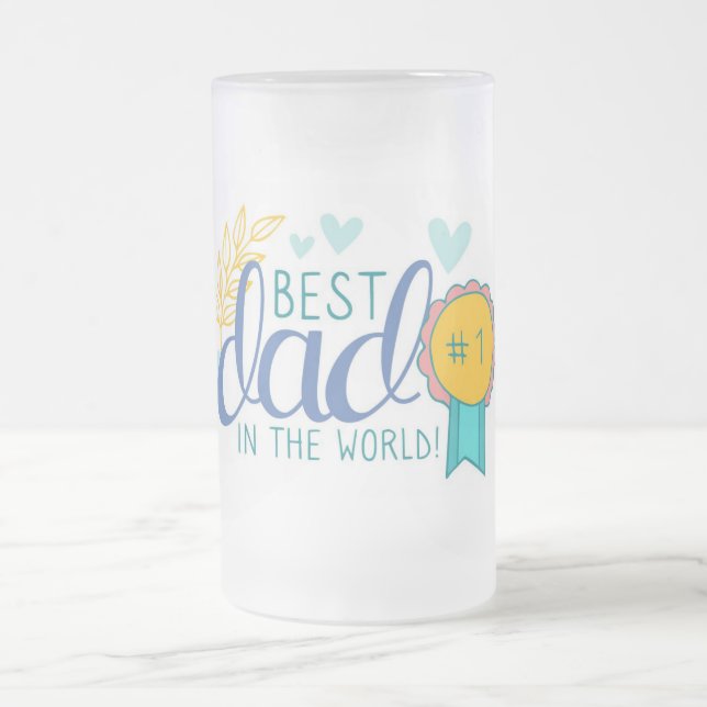 Der beste Vater der Welt Mattglas Bierglas (Mittel)