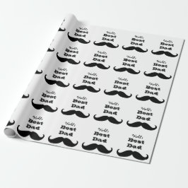 Der beste Vater der Welt - Mustache Geschenkpapier
