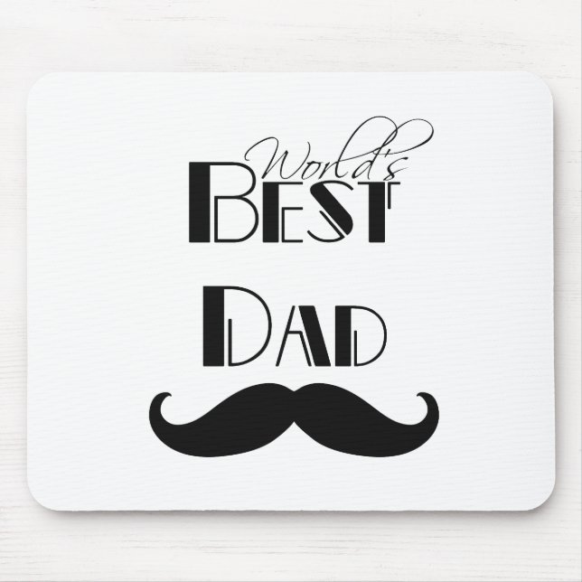 Der beste Vater der Welt - Mustache Mousepad (Vorne)