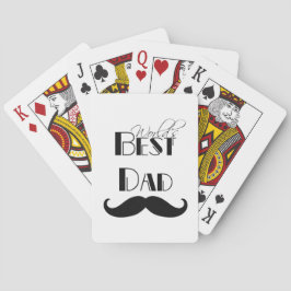 Der beste Vater der Welt - Mustache Spielkarten