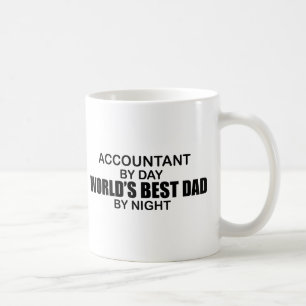 Der beste Vater der Welt nach Nacht - Buchhalter Tasse