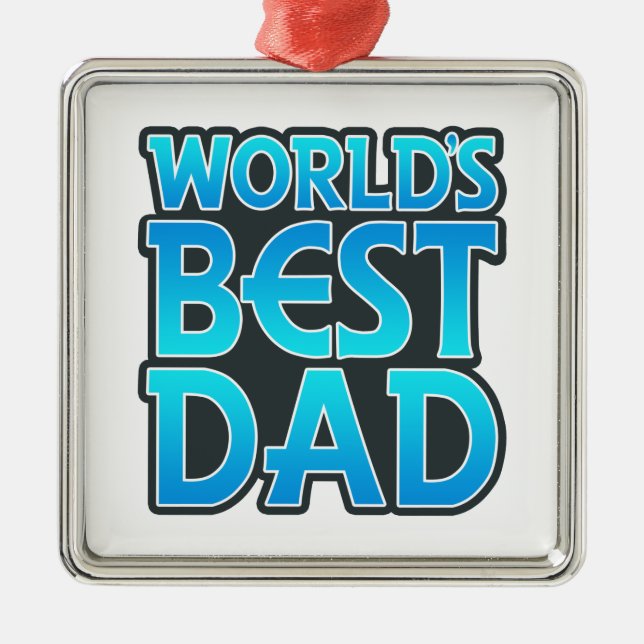 Der beste Vater der Welt Ornament Aus Metall (Vorne)